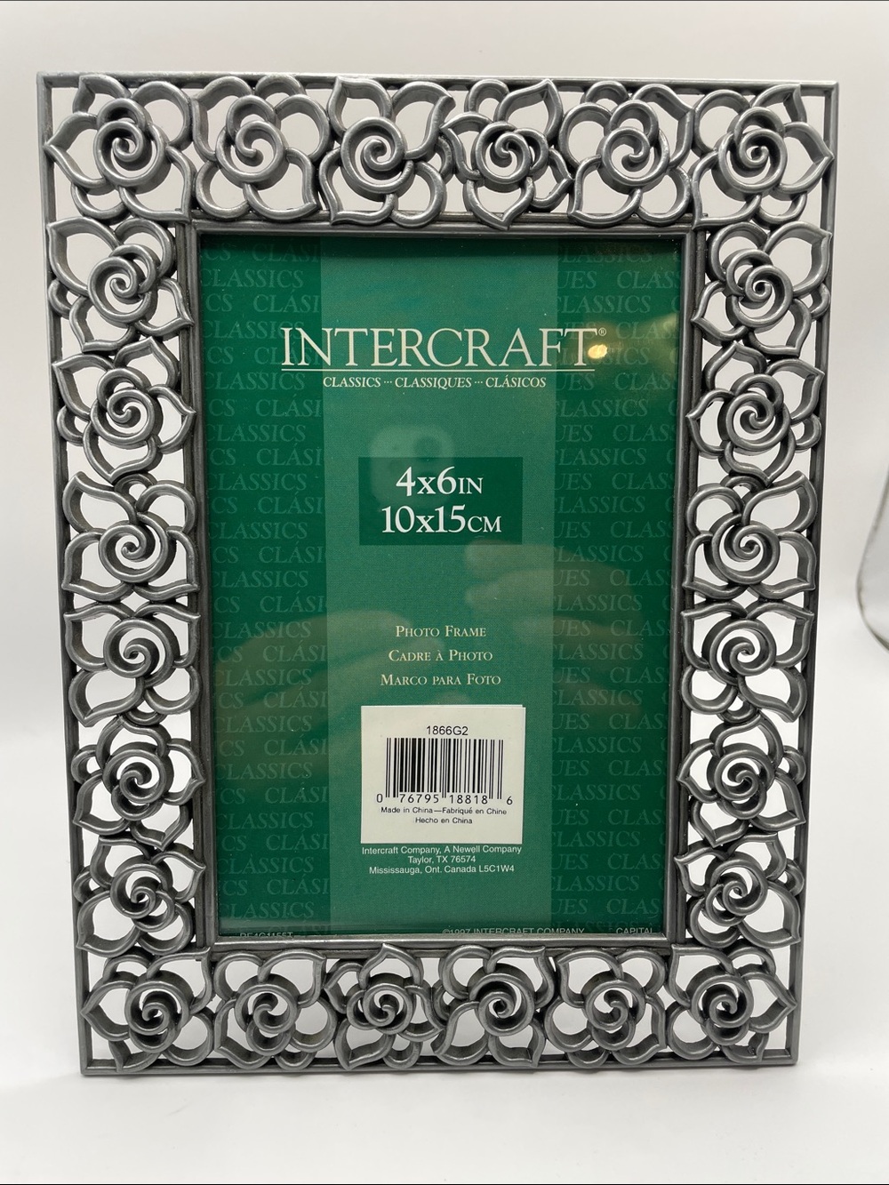 Silver Floral Decorative Photo Frame - 4x6